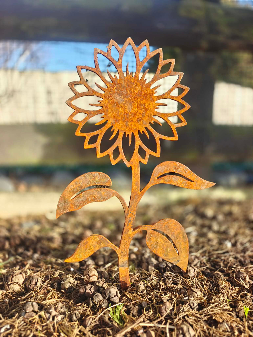 Sun flower (Large) with garden stake